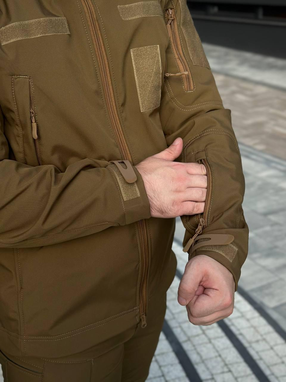 Тактичний костюм на флісі Soft Shell койот