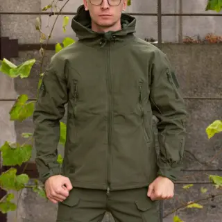 Костюм софтшел Gwild Олива Soft Shell на флісі