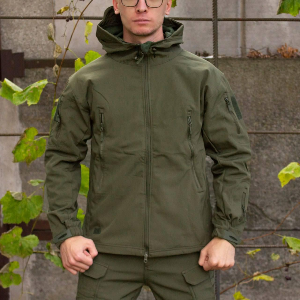 Костюм софтшел Gwild Олива Soft Shell на флісі