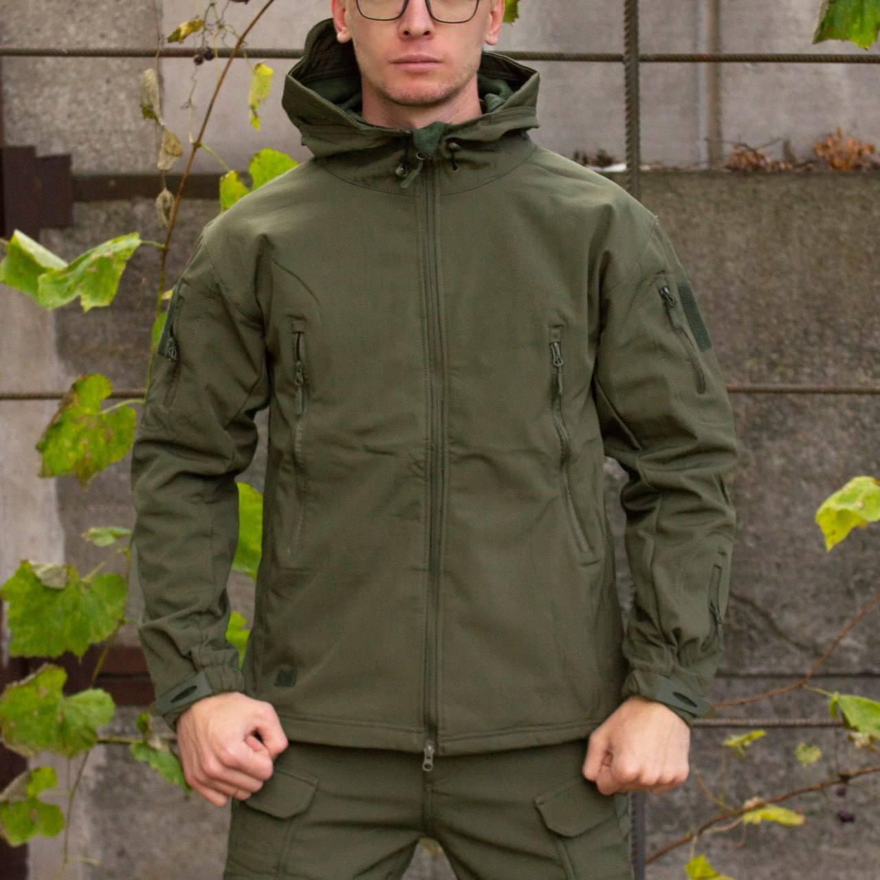 Костюм софтшел Gwild Олива Soft Shell на флісі