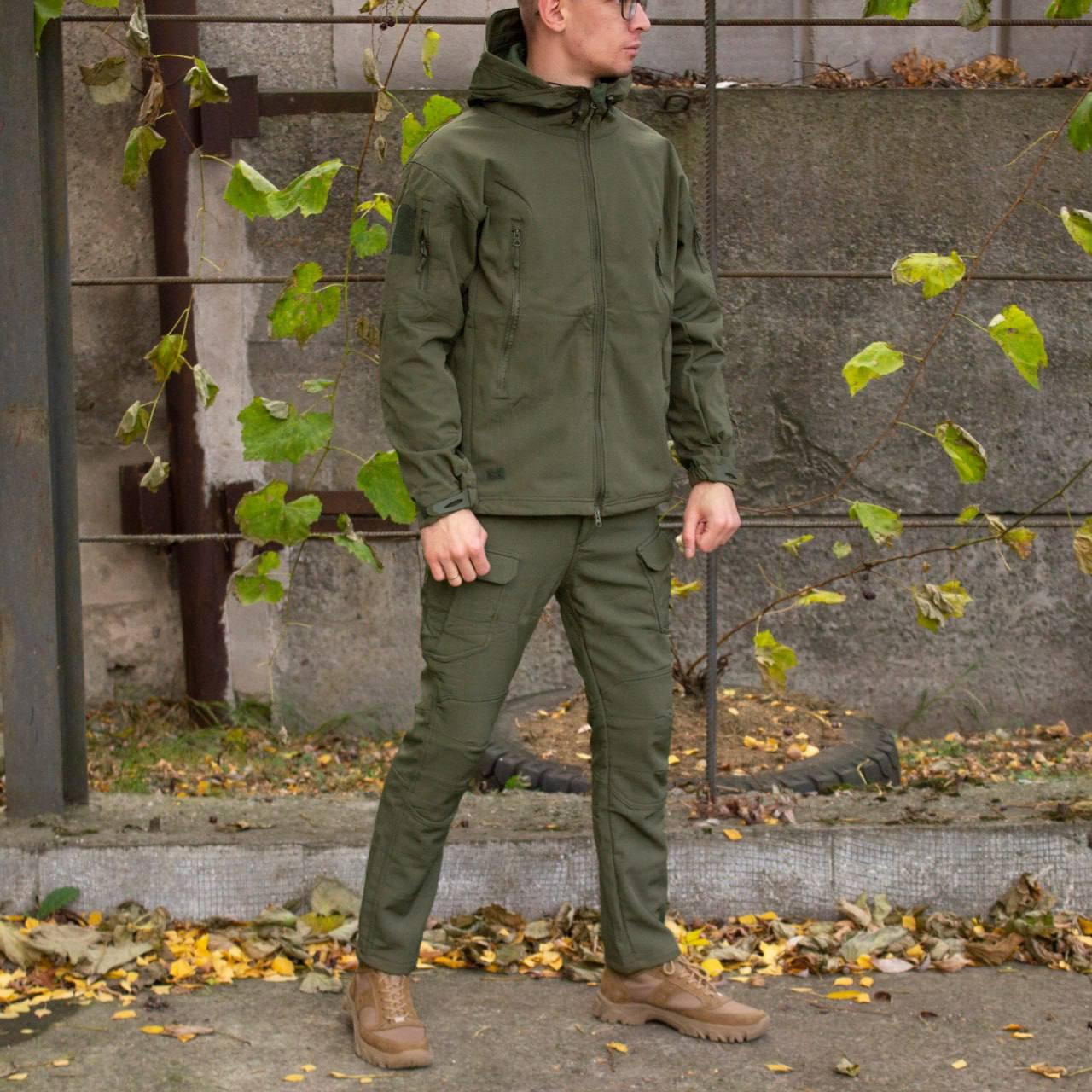 Костюм софтшел Gwild Олива Soft Shell на флісі