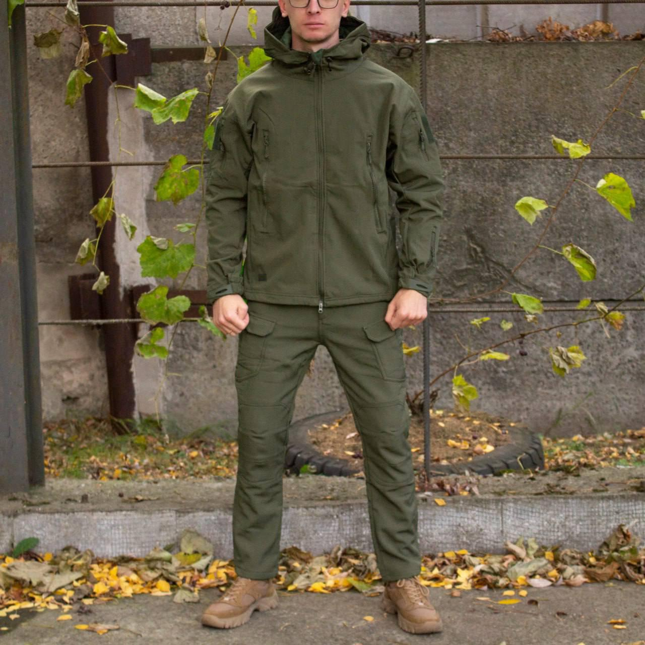 Костюм софтшел Gwild Олива Soft Shell на флісі