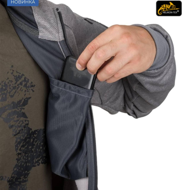Толстовка на блискавці Helikon-Тех Urban Tactical Hoodie® - Поліестер - Сірий меланж