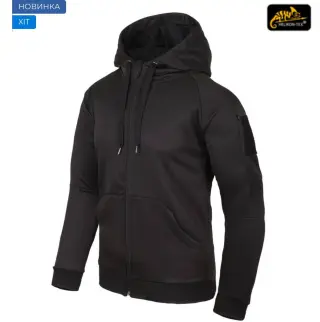 Толстовка на блискавці Helikon-Тех Urban Tactical Hoodie® - Поліестер - Чорна