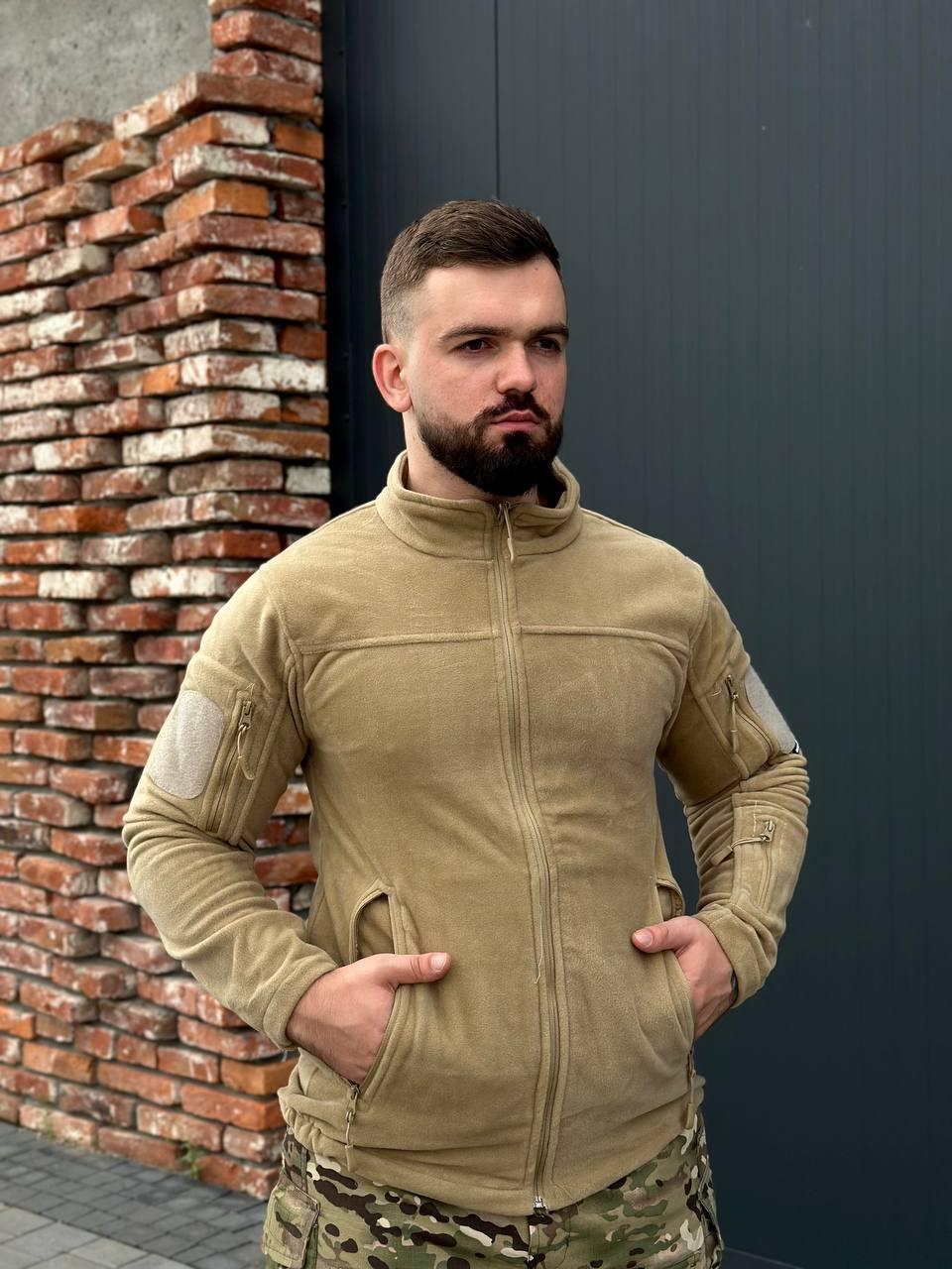 Флісова кофта Single Sword койот