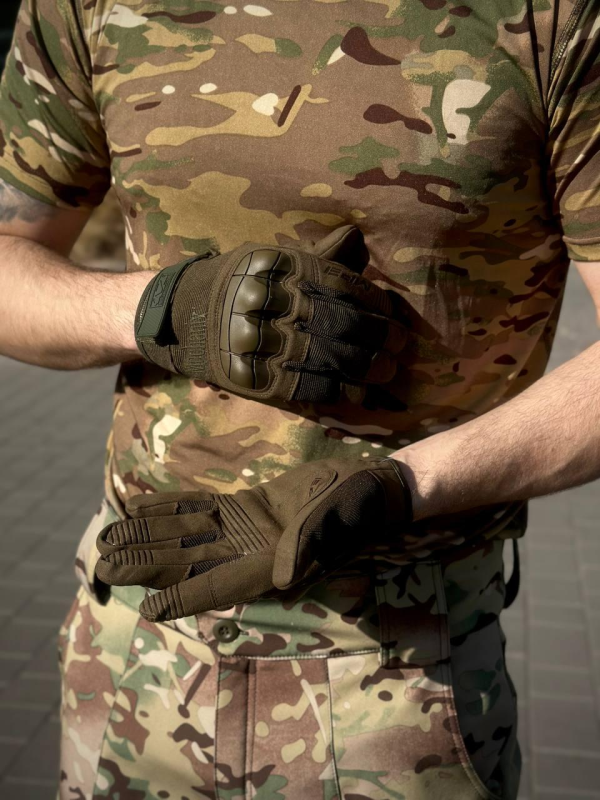 Тактичні Військові Рукавиці Олива Predator ARMY Olive