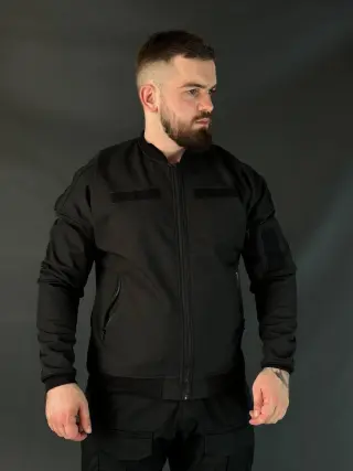 бомбер чорний