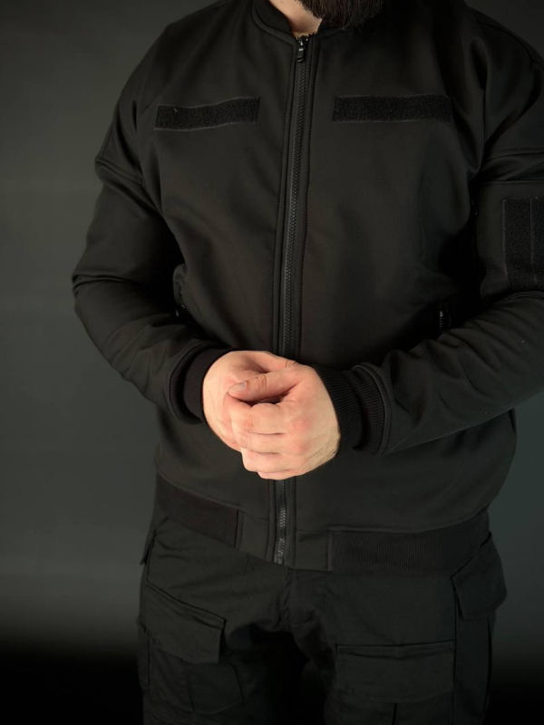 бомбер чорний
