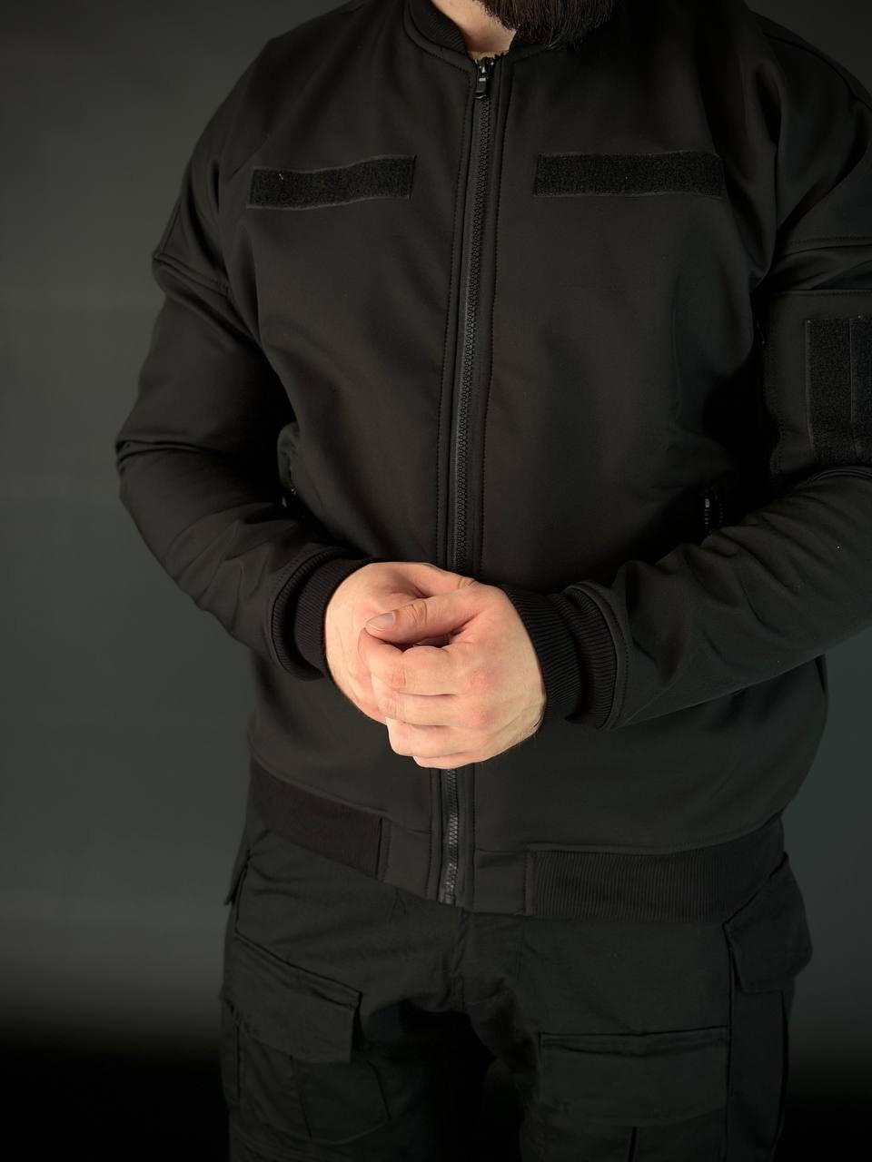 бомбер чорний