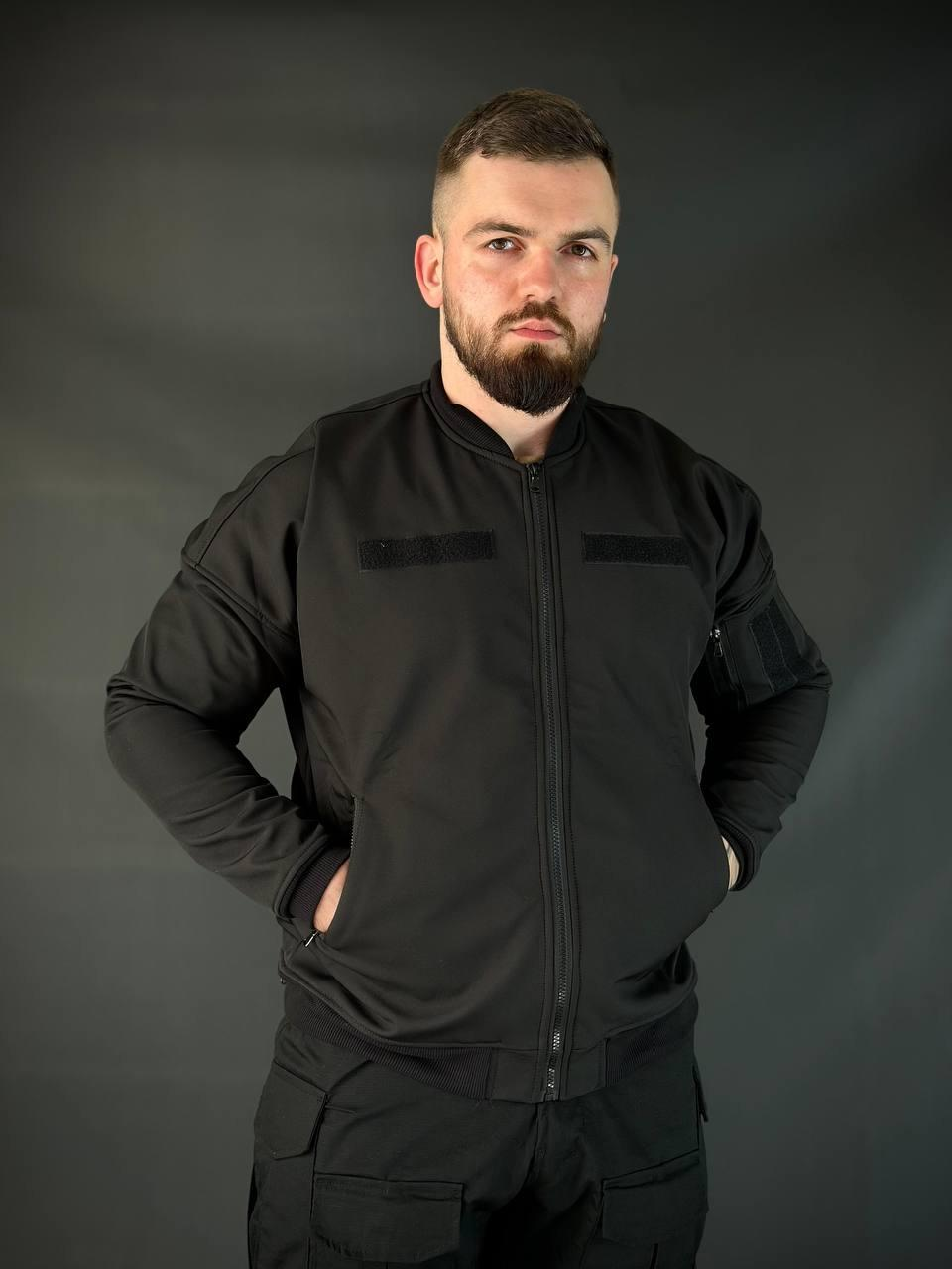 бомбер чорний