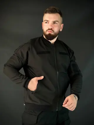 бомбер чорний