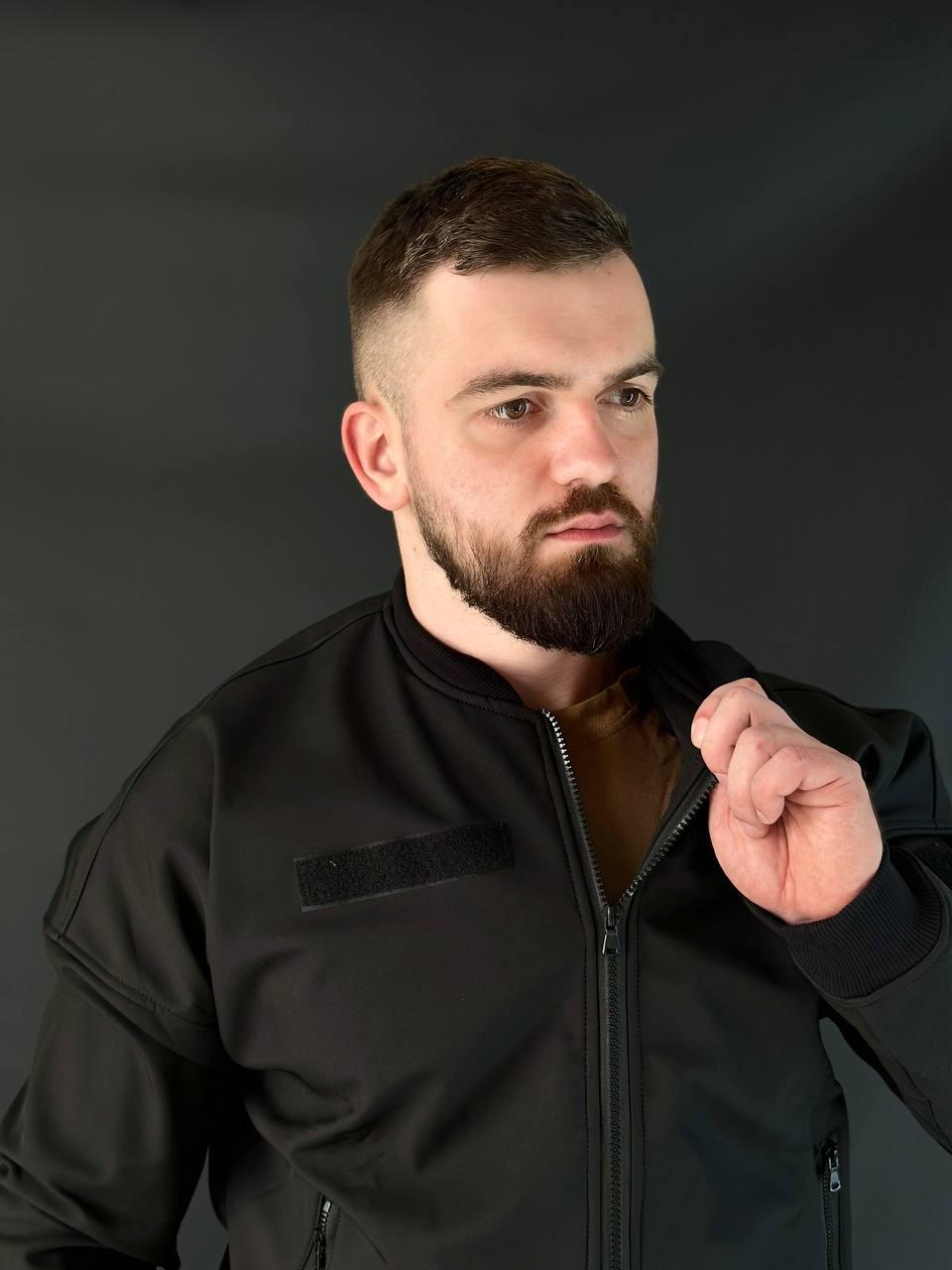 бомбер чорний