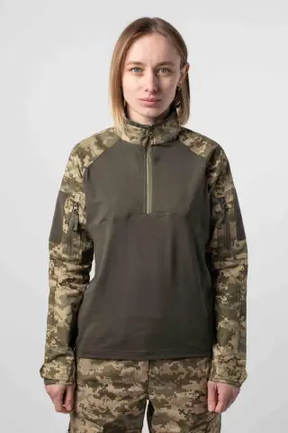 Жіноча тактична сорочка-Убакс еластан Premium mm14 Military