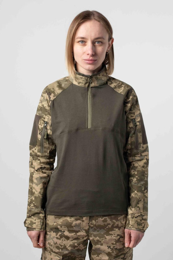 Жіноча тактична сорочка-Убакс еластан Premium mm14 Military