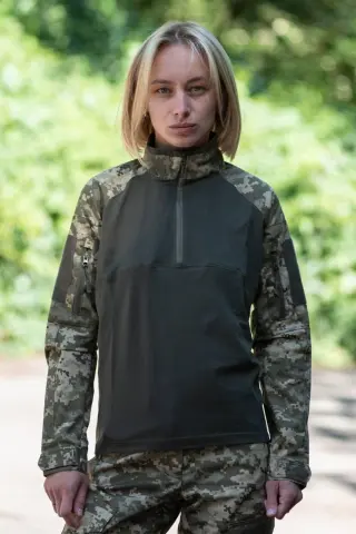 Жіноча тактична сорочка-Убакс еластан Premium mm14 Military