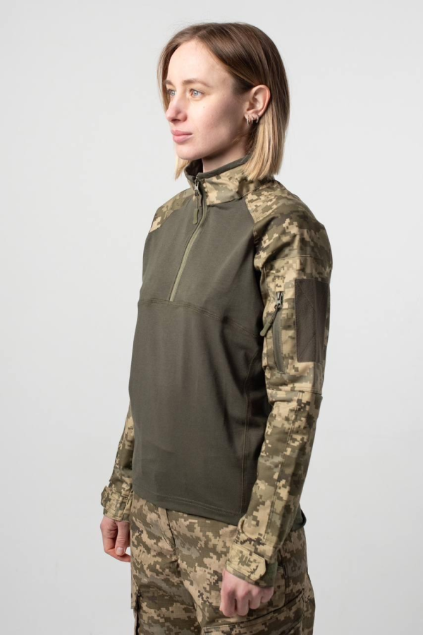 Жіноча тактична сорочка-Убакс еластан Premium mm14 Military