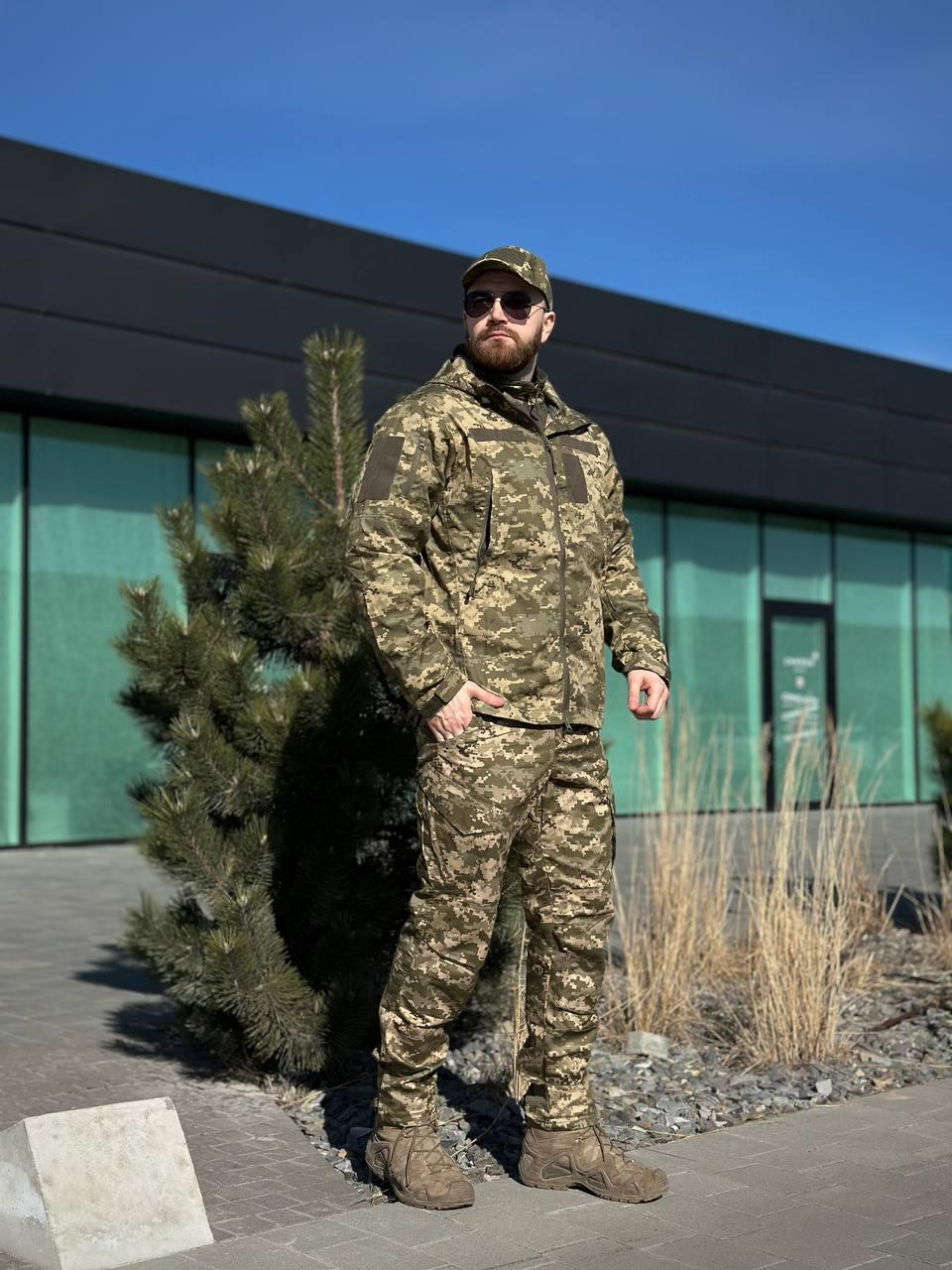 Легка Весняна Куртка Піксель Hunter De Lux TWILL mm14 Military