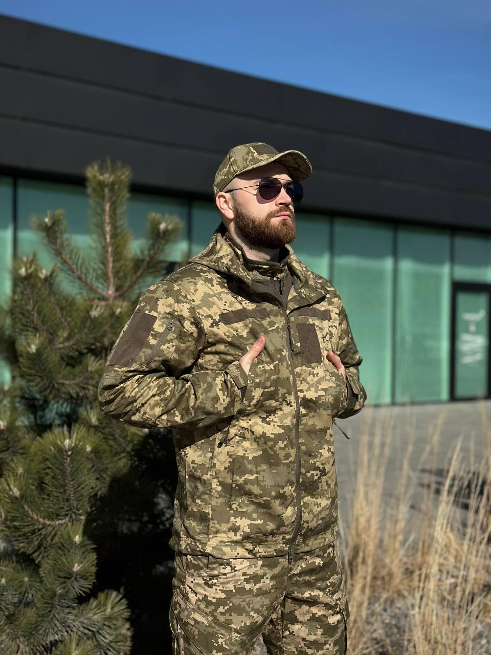 Легка Весняна Куртка Піксель Hunter De Lux TWILL mm14 Military