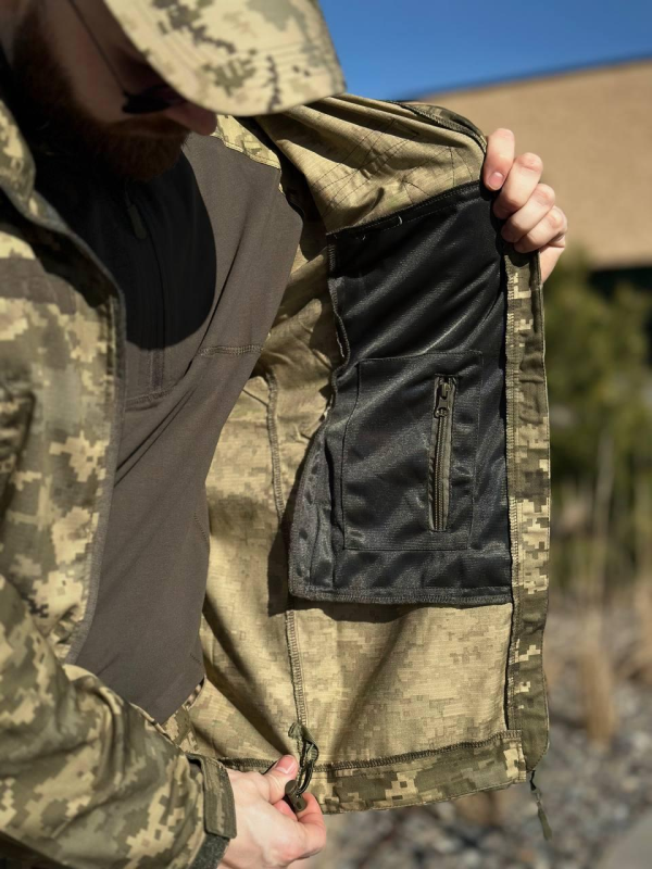 Легка Весняна Куртка Піксель Hunter De Lux TWILL mm14 Military