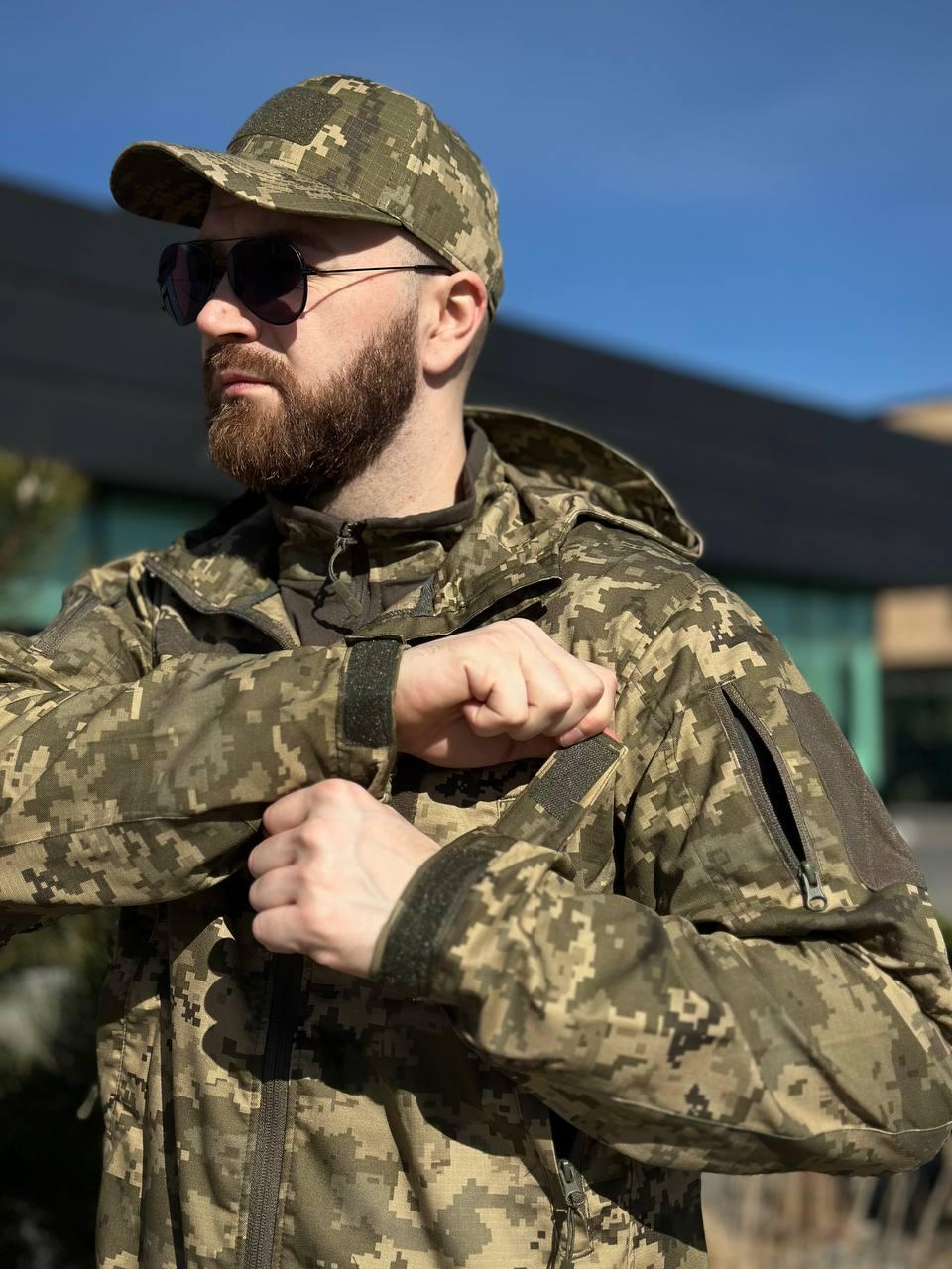 Легка Весняна Куртка Піксель Hunter De Lux TWILL mm14 Military