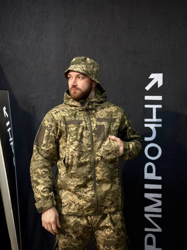 Легка Весняна Куртка Піксель Hunter De Lux TWILL mm14 Military