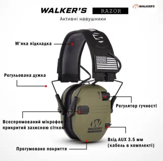 активні навушники Walker’s Razor