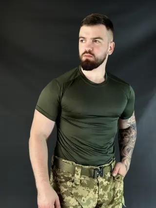 Футболка олива сітка Джерсі