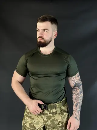 Футболка олива сітка Джерсі