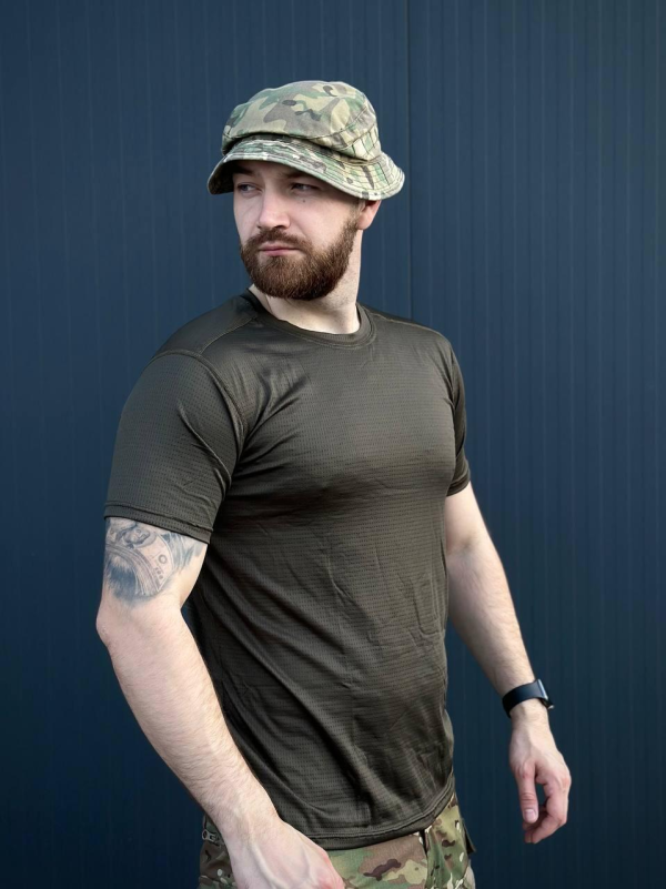 Футболка олива сітка Джерсі