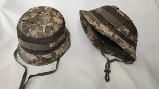 Панама тактична з короткими полями та сітчастими вставками піксель ММ-14 v2