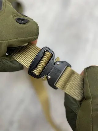 Ремінь тактичний з металевою пряжкою койот