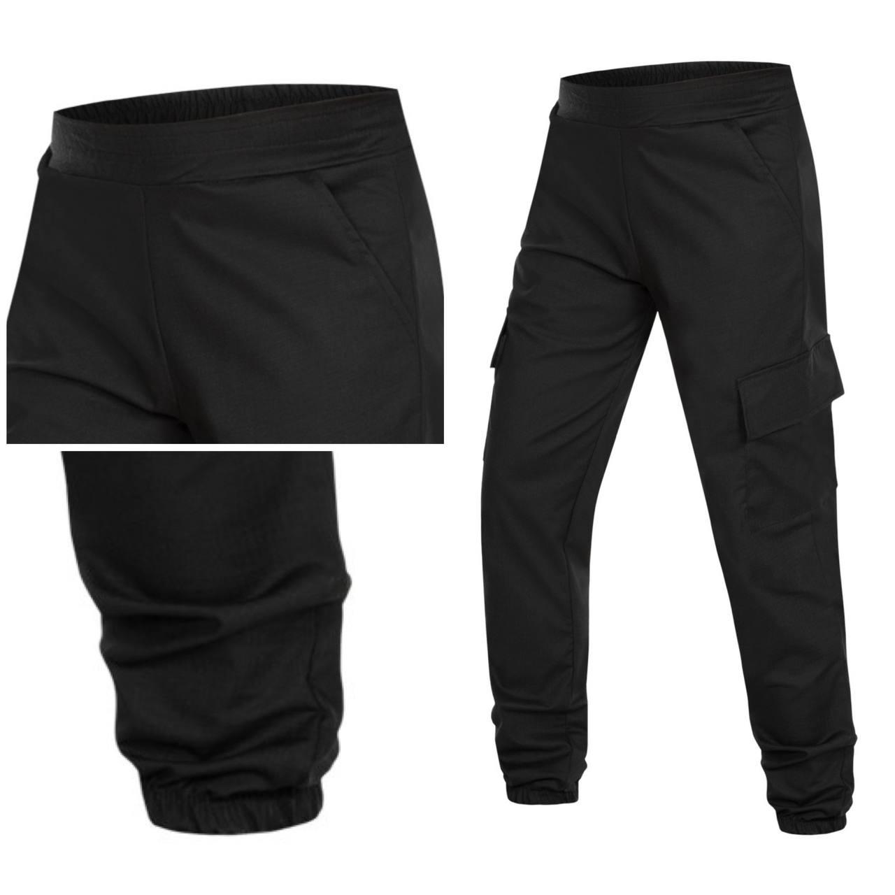 Штани Джогери РіпСтоп На Резинці Чорні Tactical Black