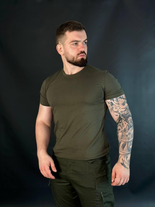 Футболка Олива Стрейч Military