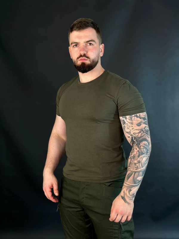 Футболка Олива Стрейч Military