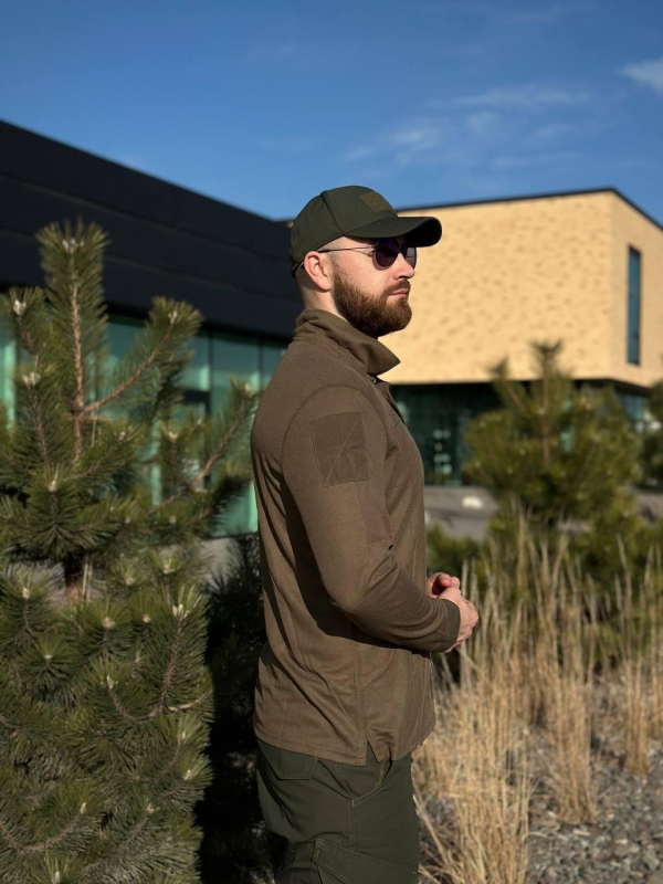 Військове поло Олива Coolpass Olive довгий рукав Military