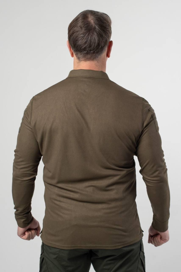 Військове поло Олива Coolpass Olive довгий рукав Military