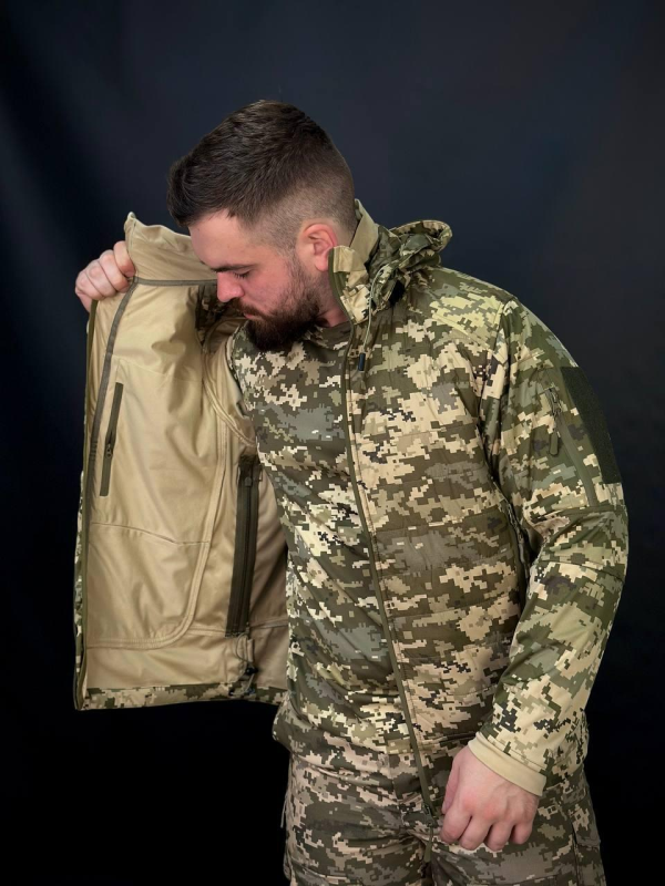 Тактична Полегшена Куртка Піксель Call Dragon 5.0 mm14 🐉 Демісезон