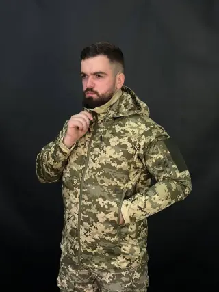 Тактична Полегшена Куртка Піксель Call Dragon 5.0 mm14 🐉 Демісезон