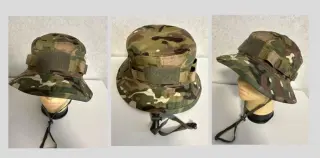 Tactical Boonie Hat Ripstop with Camouflage Slots, Multicam