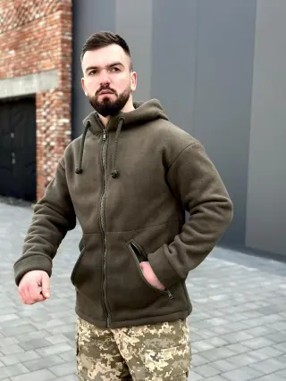 Флісова куртка хакі