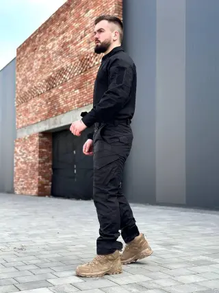 Тактичний костюм Caiman R&M чорний 2.0