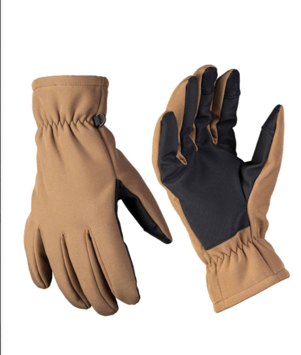 Зимові рукавиці SOFTSHELL HANDSCHUHE THINSULATE™ DK.COYOTE. Mil-Tec