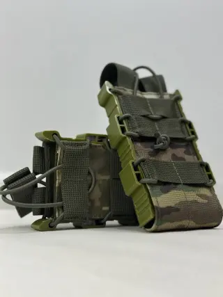 Одинарный открытый жёсткий подсумок для магазинов АК / AR