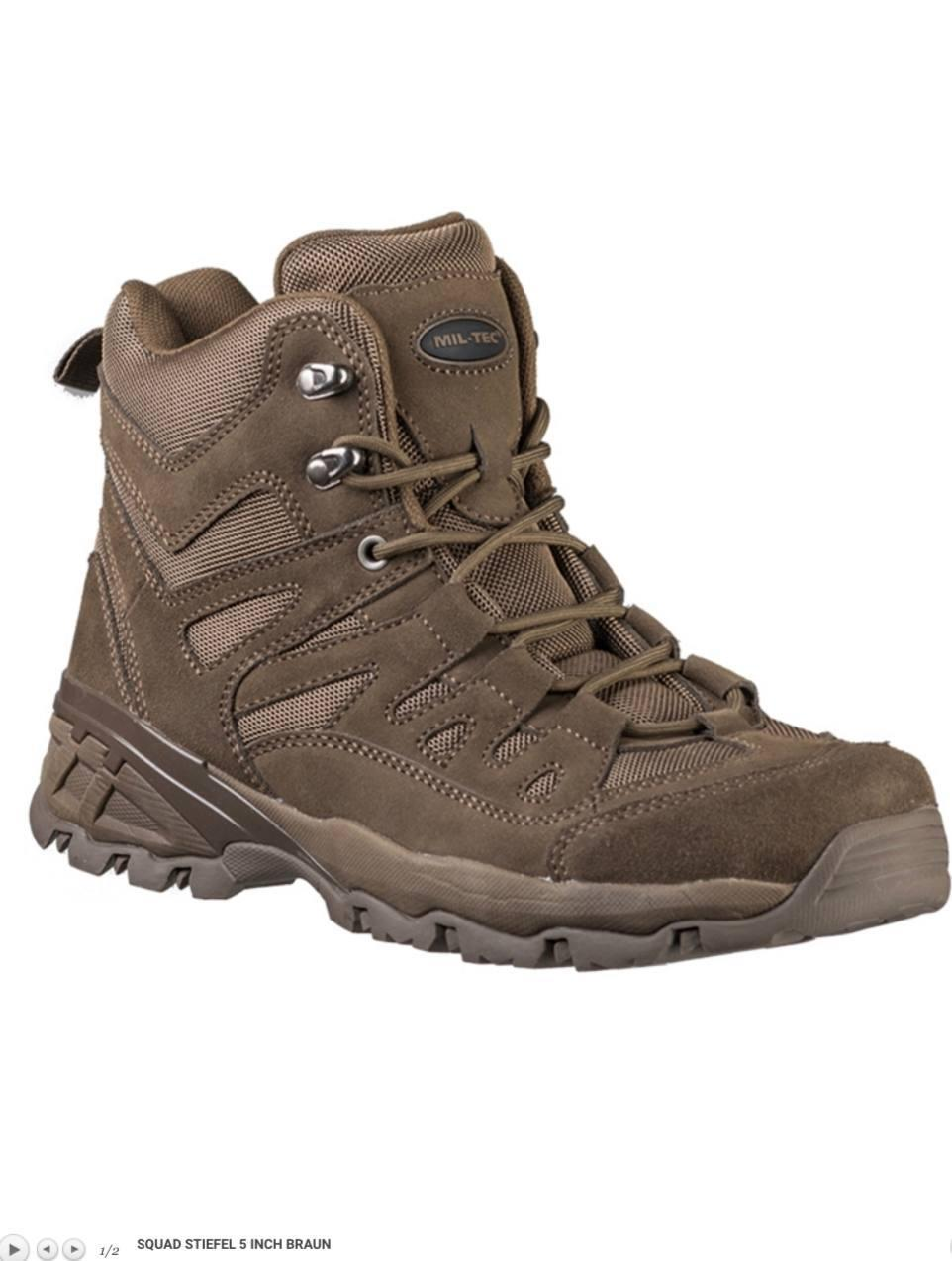 Черевики тактичні MIL-TEC Squad Boots 5 Inch Brown