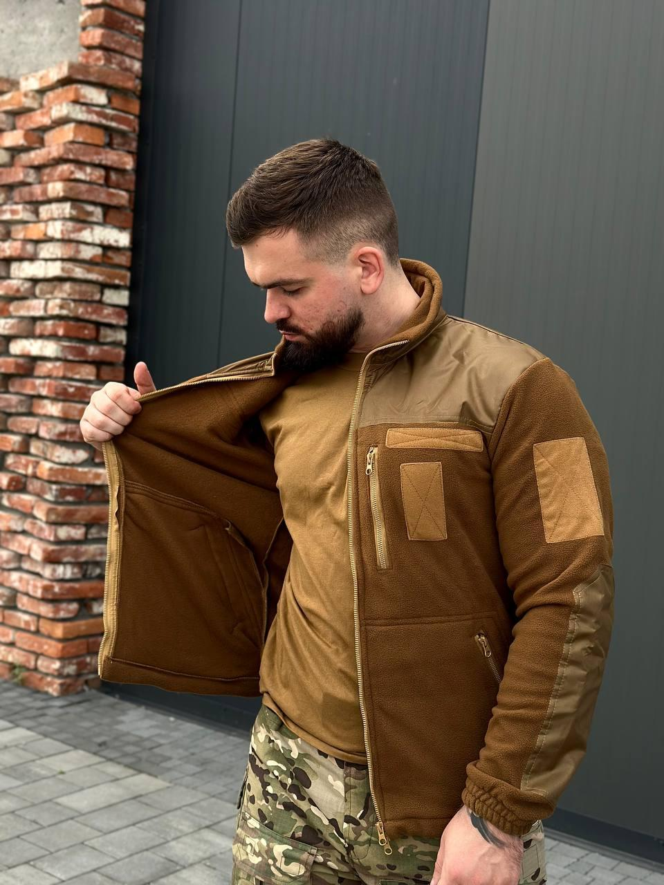 Флісова кофта койот military