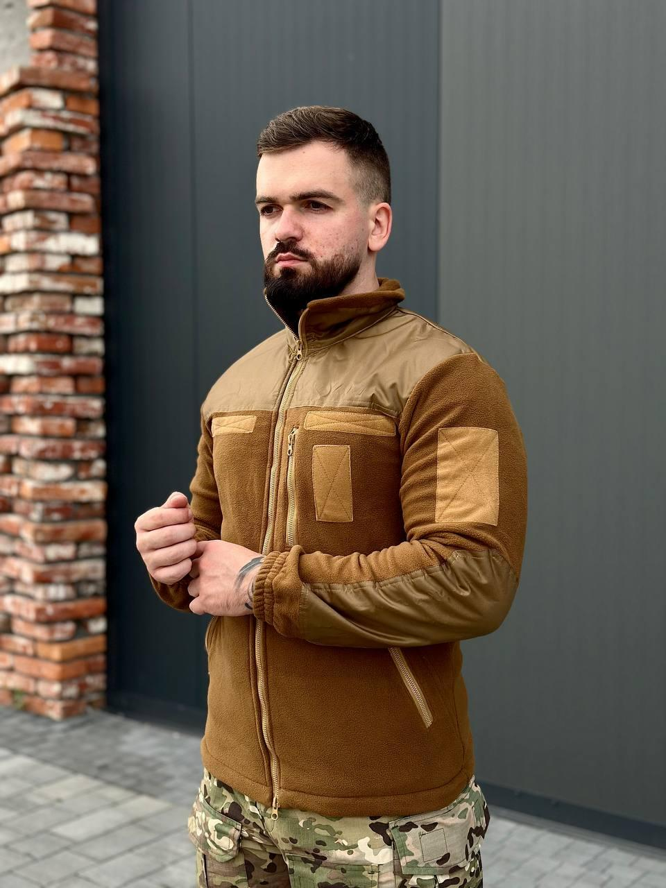 Флісова кофта койот military