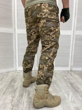 Штани софтшел на флісі піксель