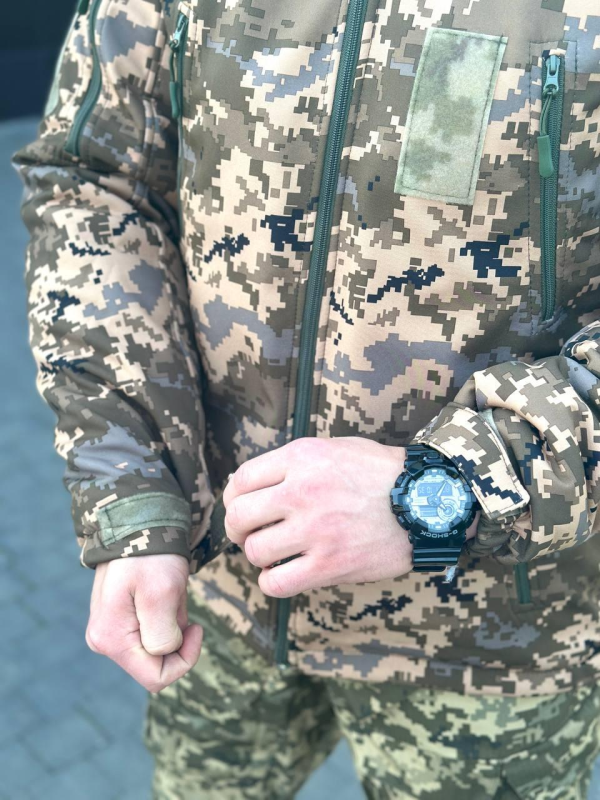 Куртка Софтшел К. піксель Military