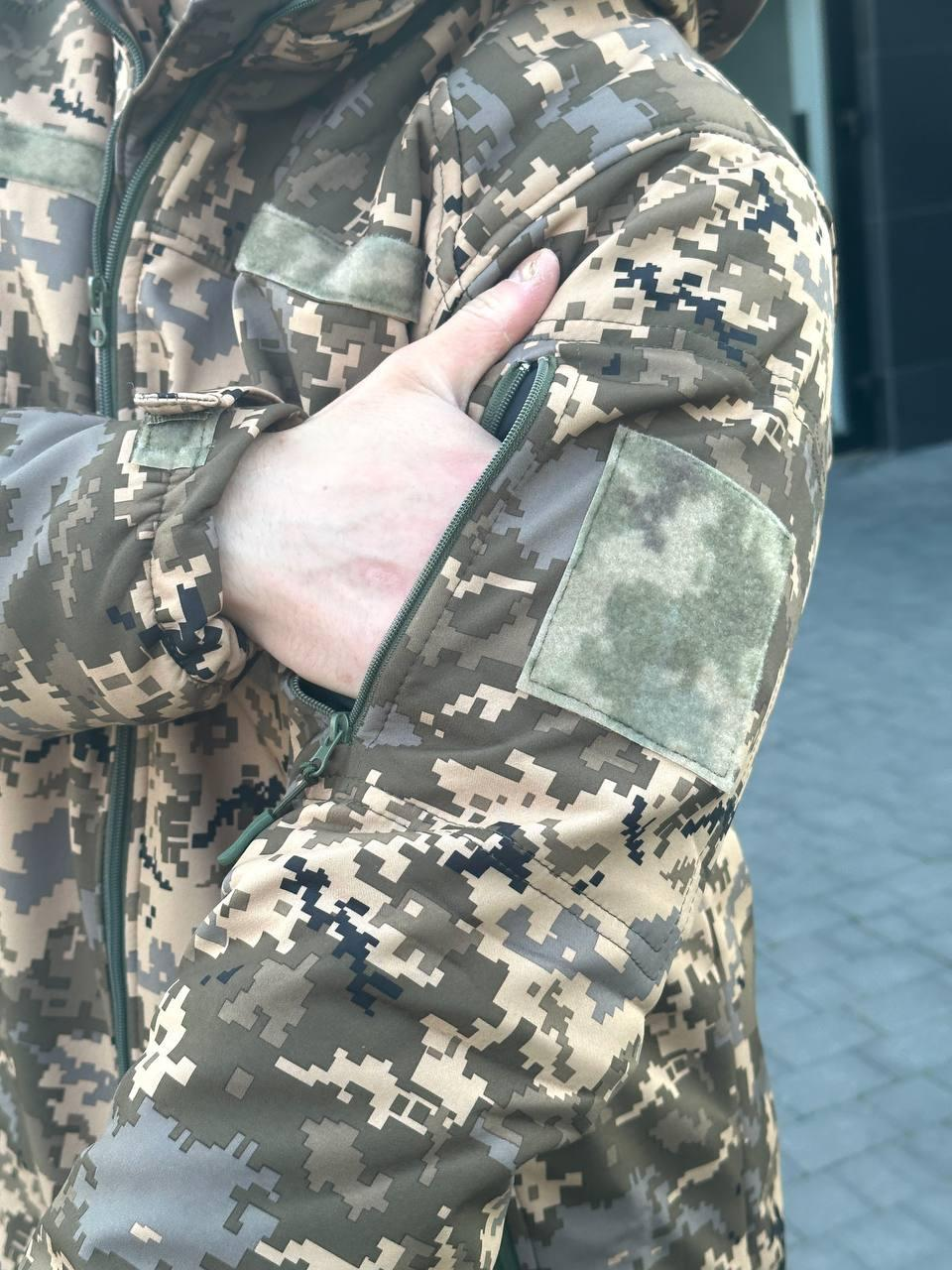 Куртка Софтшел К. піксель Military