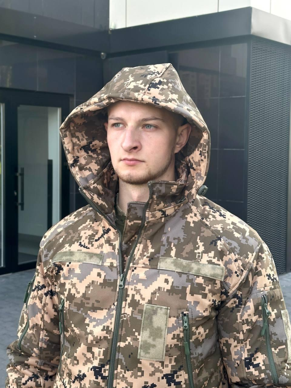 Куртка Софтшел К. піксель Military